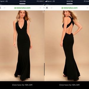 Lulu’s Black Dress Size Small 2/4